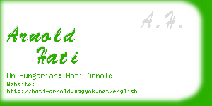 arnold hati business card